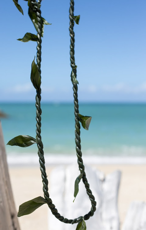 Ti Leaf Lei - braided green leaf. This is the good luck lei